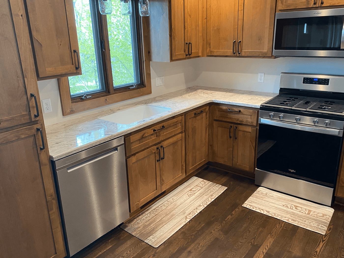 Corian solid surface kitchen countertop installed by Clear Choice Countertops