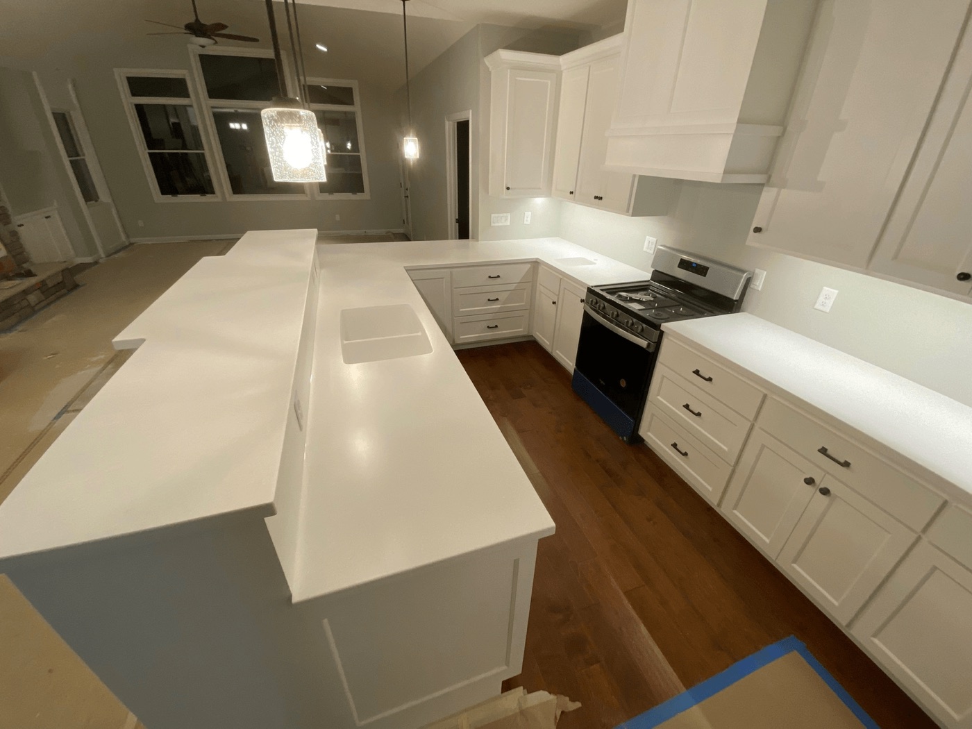 Corian solid surface kitchen counter